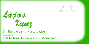 lajos kunz business card